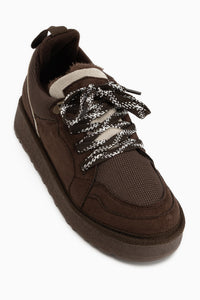 Reni Brown Suede Mesh Detailed Women’s Casual Shoes