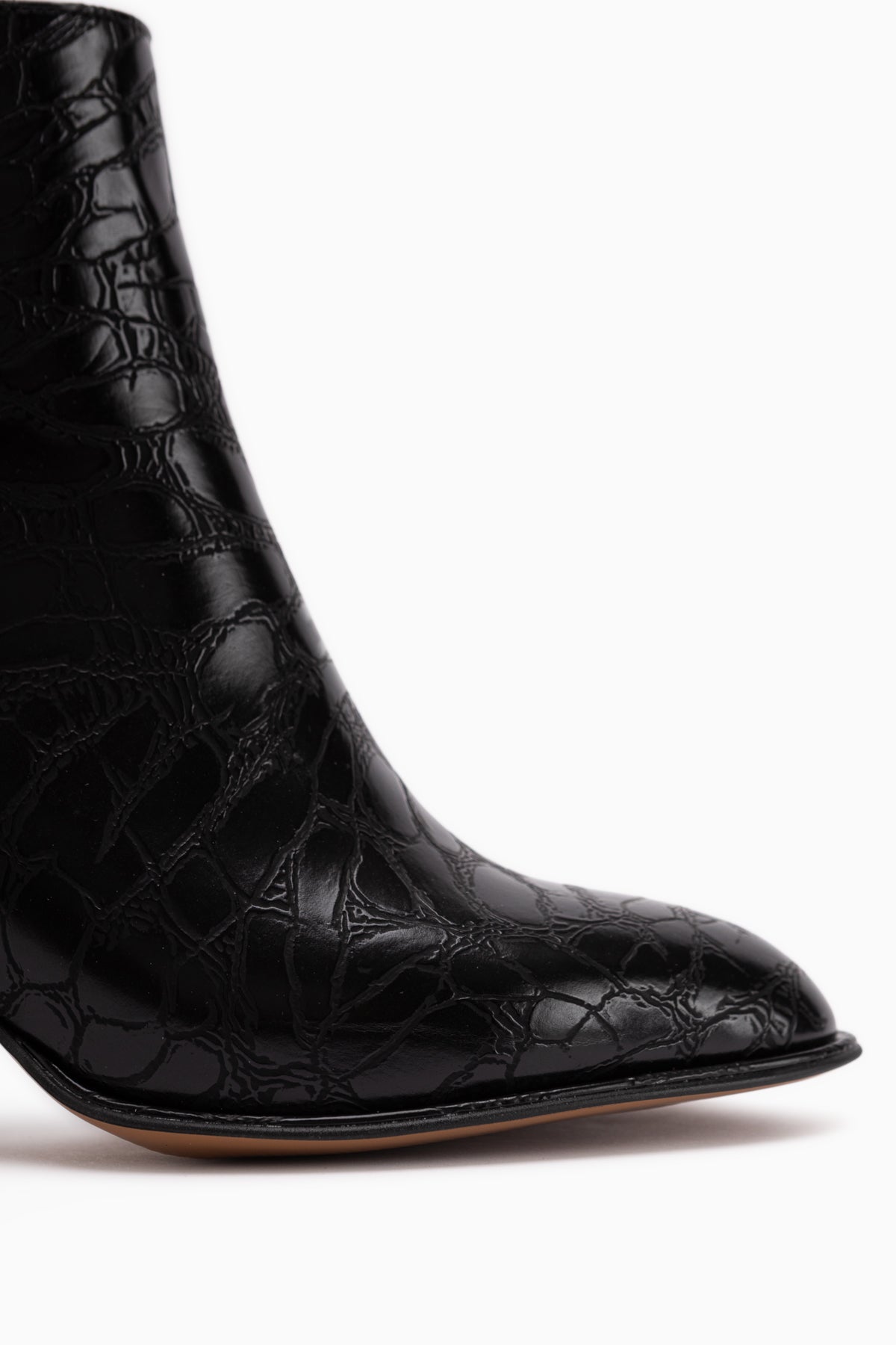 Marion Black Crocodile Patterned Women’s Boots