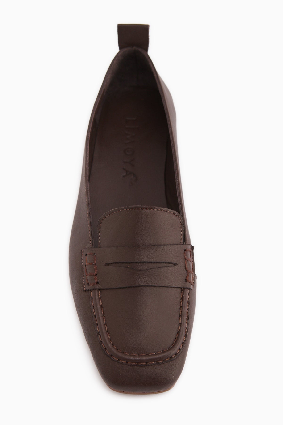 Genuine Leather Novin Brown Square Toe Women’s Ballet Flats
