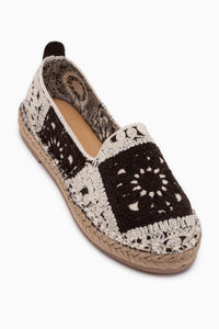 Rosie Brown Bohemian Woven Pattern Espadrille Loafer Women’s Shoes