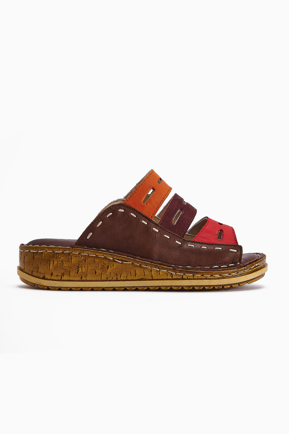 Genuine Leather Joelle Earth Comfort Laser Cut Slippers