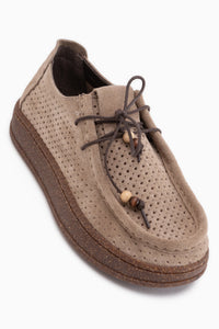 Abida Genuine Leather Beige Suede Loafer Women’s Daily Shoes