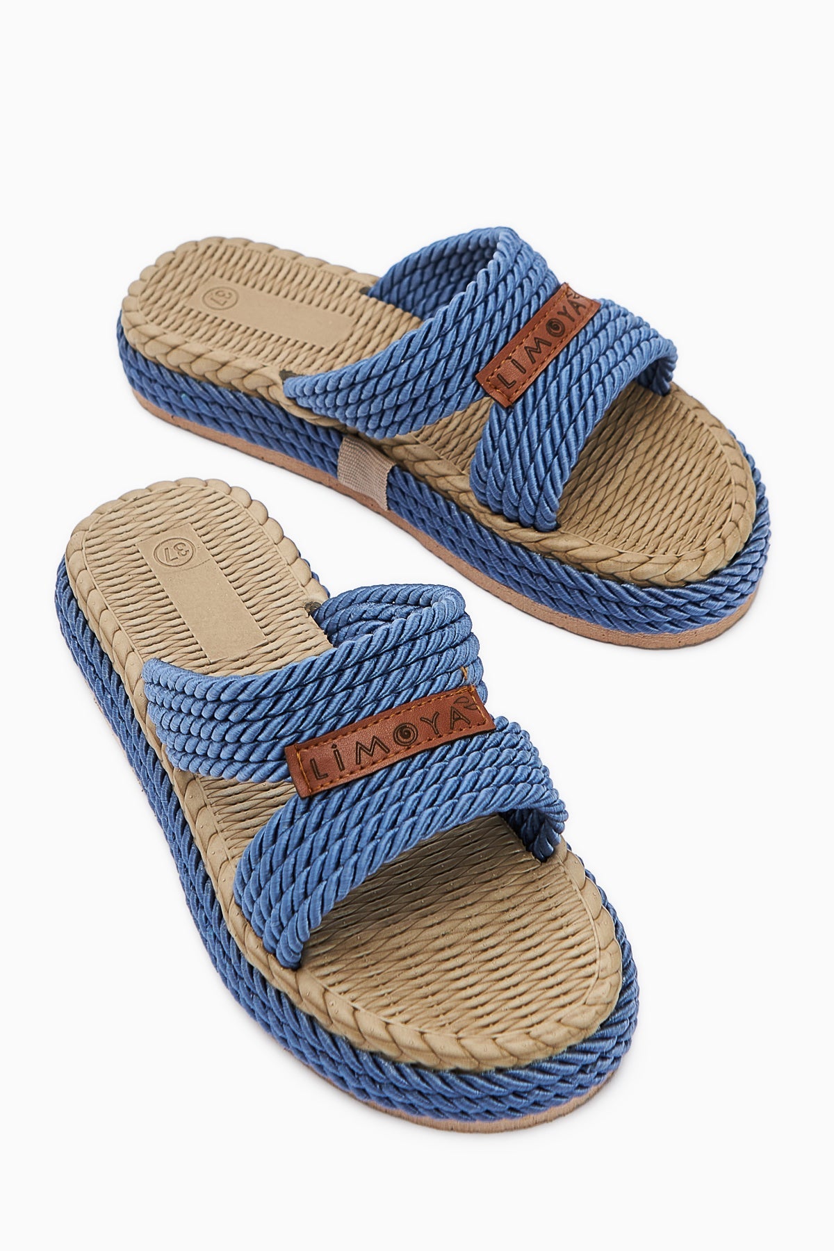 Menna Women's Comfort Blue Wicker Slippers