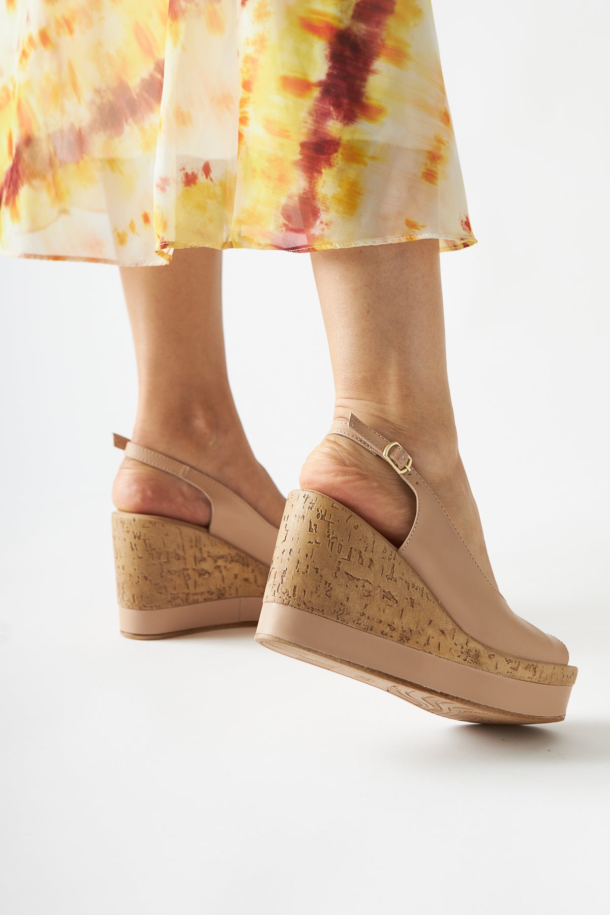 Jenny Nude Platform Heels for Women