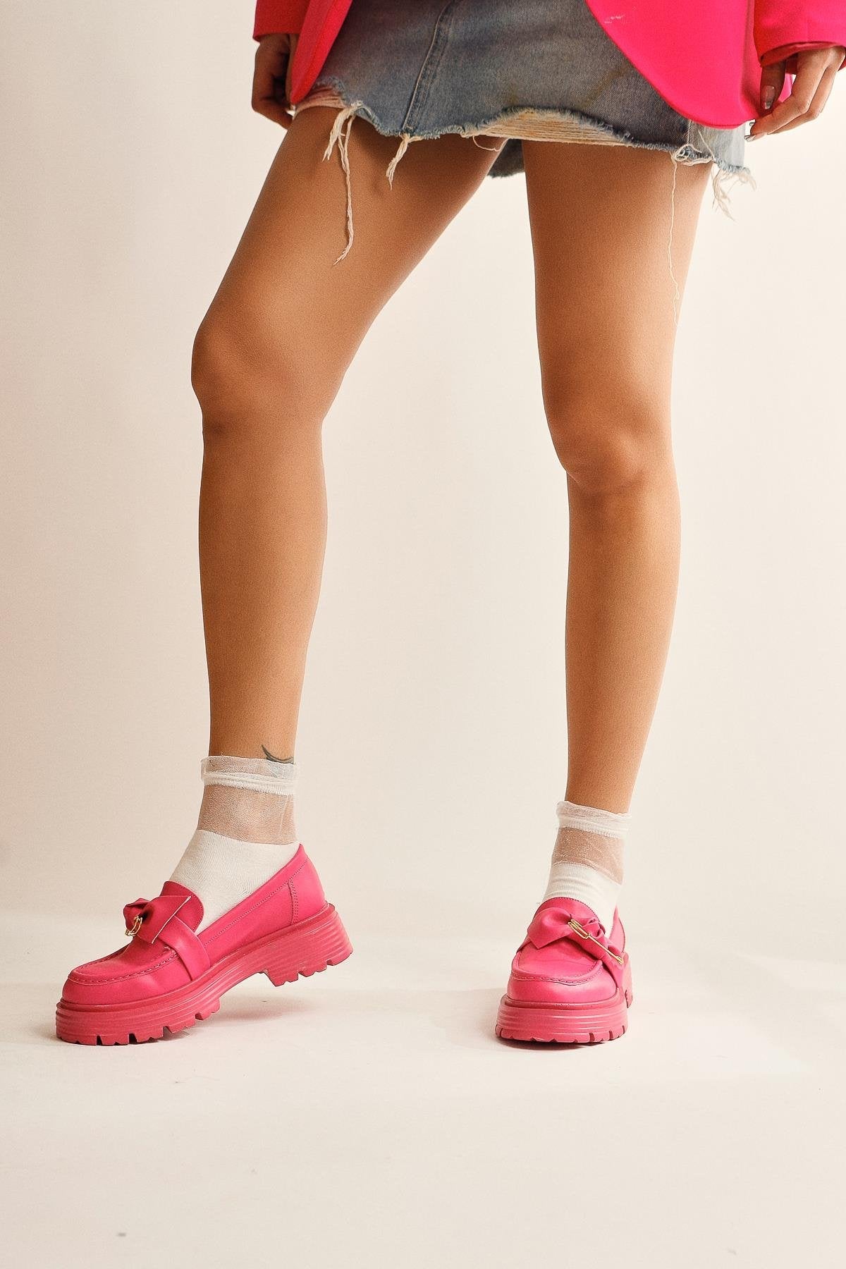 Clarisa – Fuchsia Bow-Detail Oxford Shoe (Women)