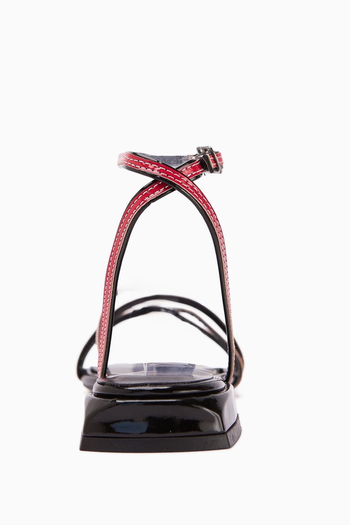 Nasima Red Ankle-Tie Women's Sandals