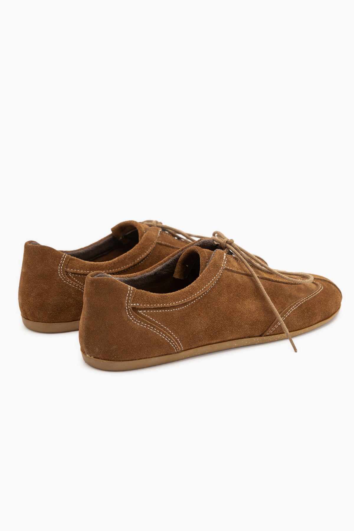 Berry Genuine Leather Camel Suede Lace-Up Casual Women’s Shoes