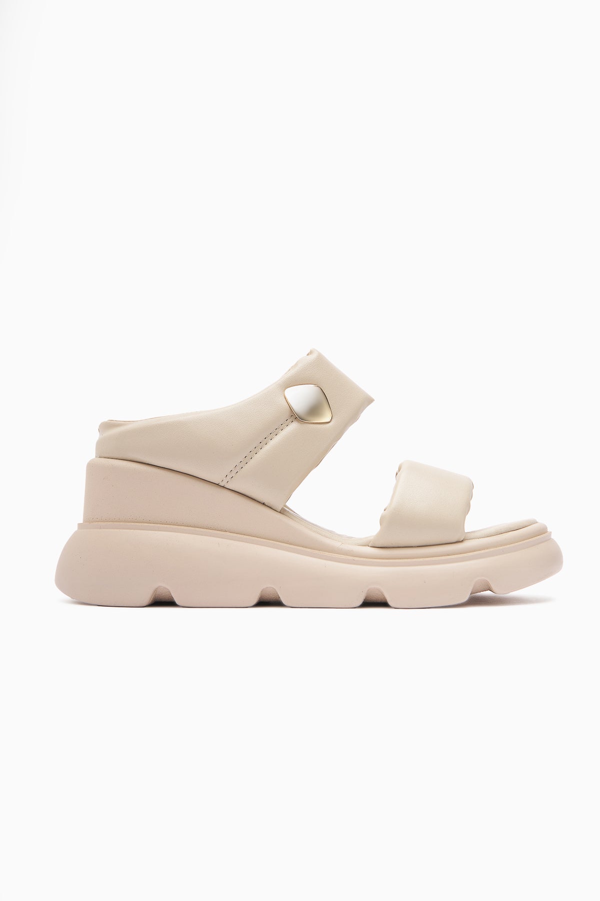 Susi – Beige High-Heel Puffy Slide (Women)