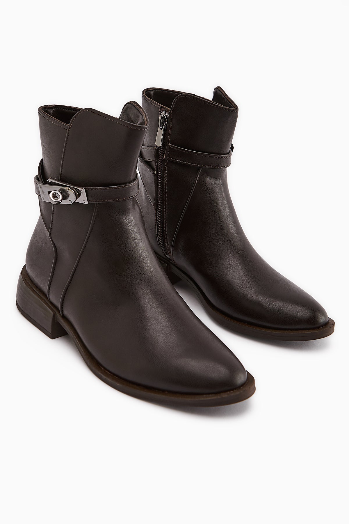 Tinna – Brown Buckle Boot (Women)