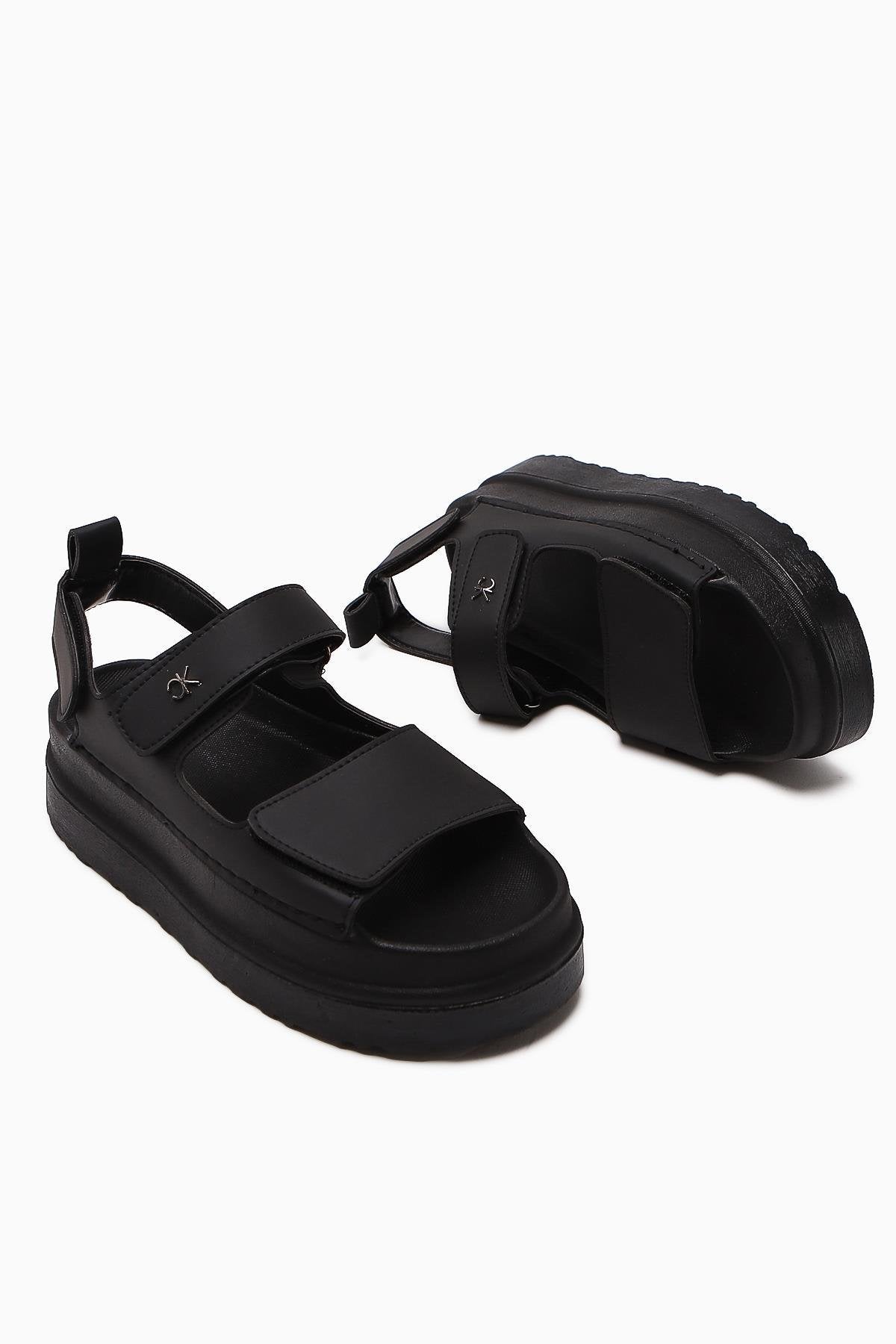 Almida Black Velcro Women's Sandal