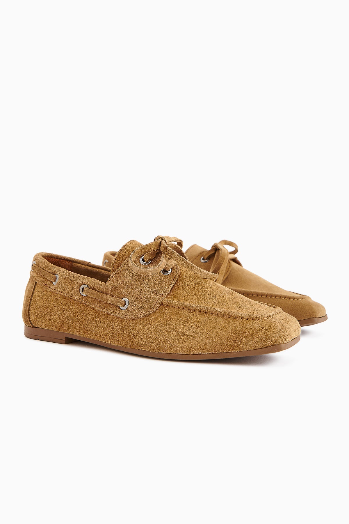 Arian Genuine Leather – Honey Suede Lace-Up Casual Loafer (Women)