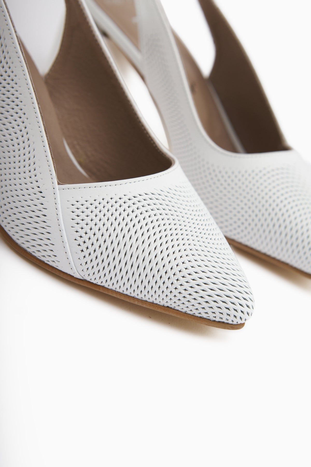 Donia Genuine Leather White Heeled Women’s Sandal