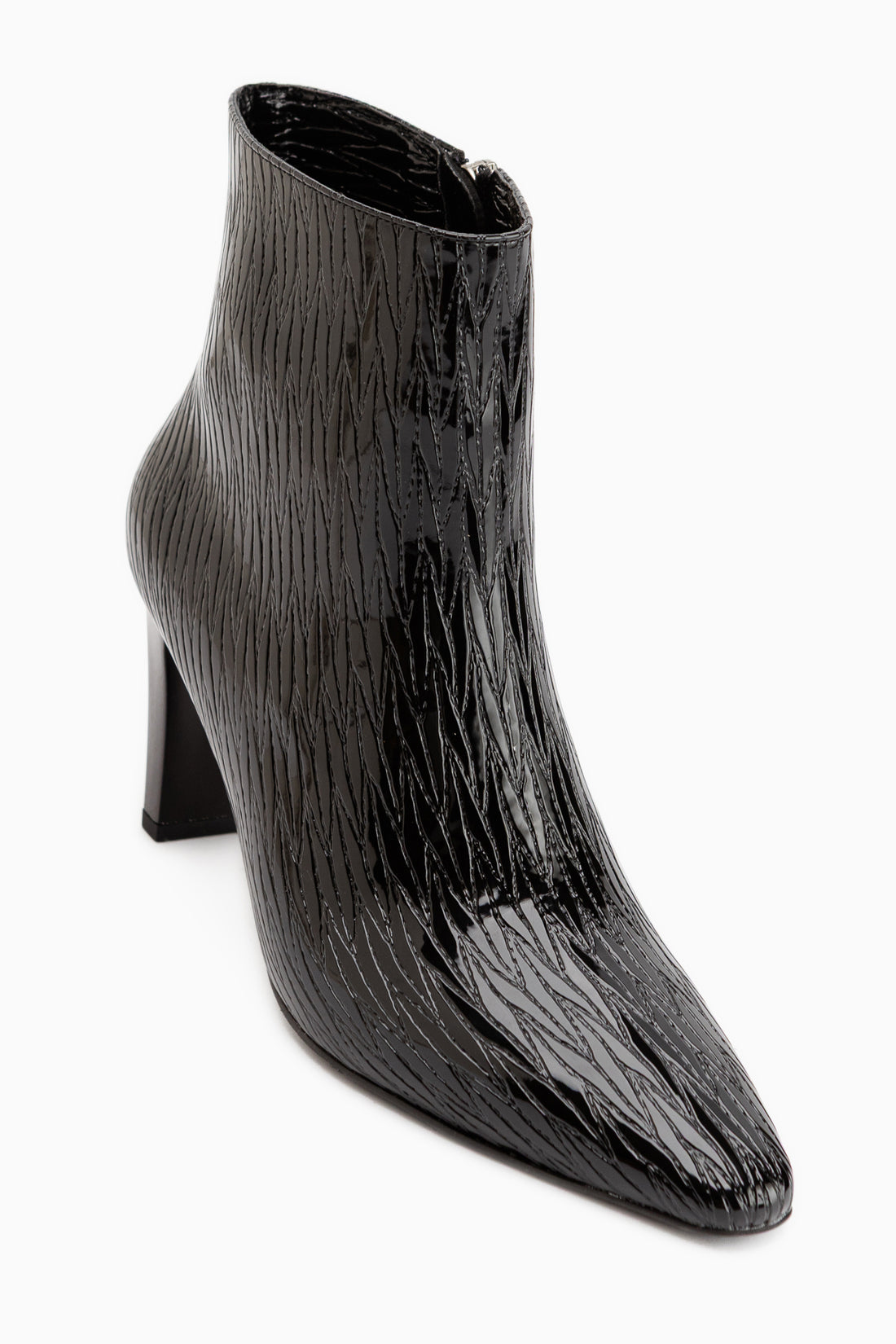 Dona Black Patent Heeled Women’s Boots