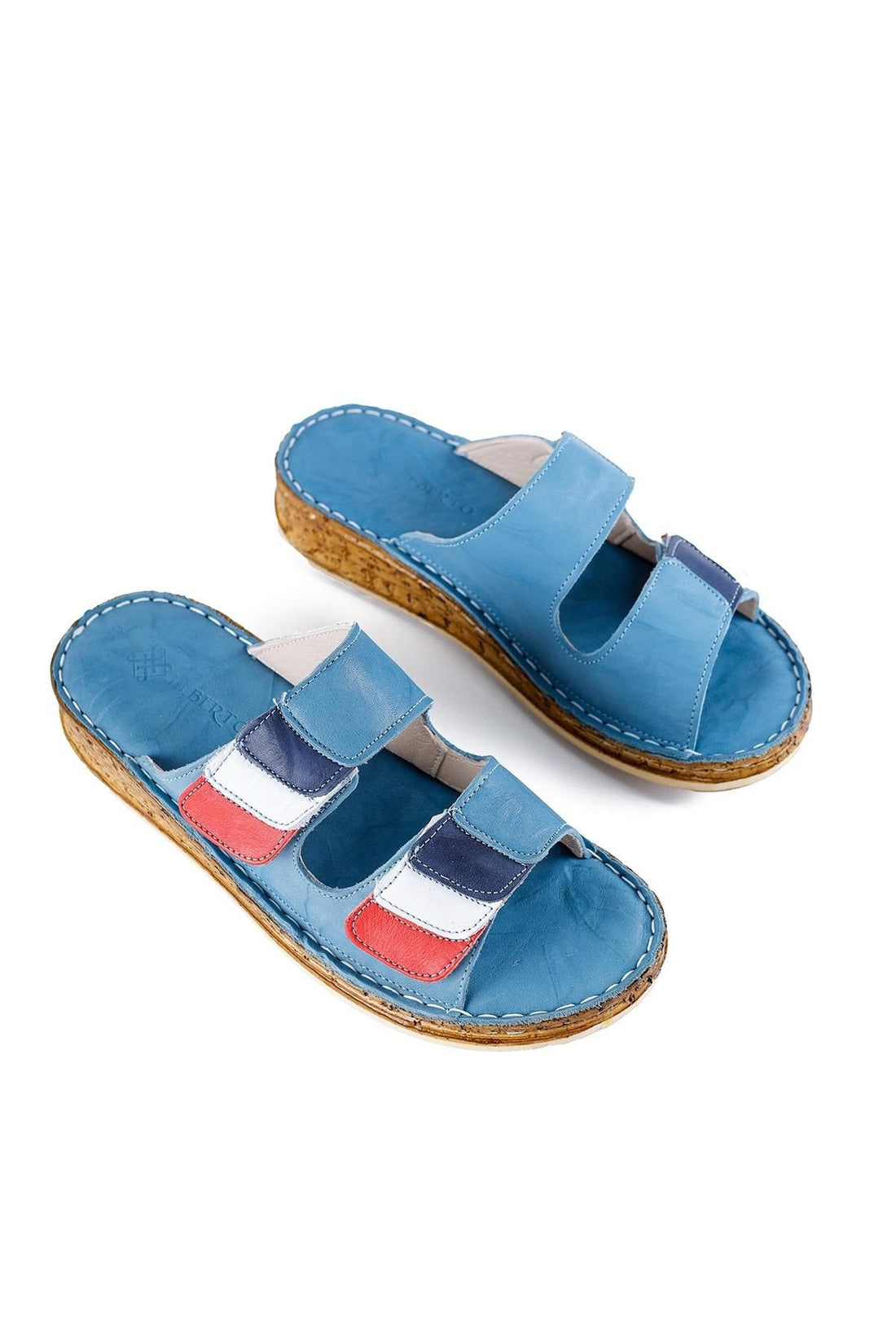 Kassid Genuine Leather – Blue Slide (Women)
