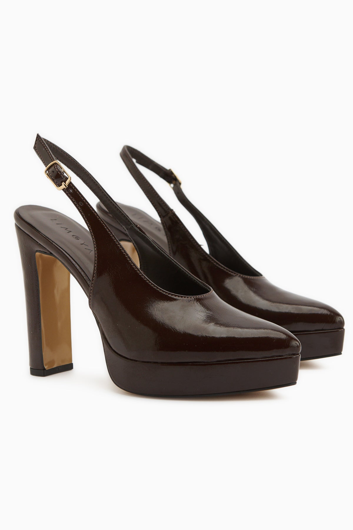 Ramia Brown Pointed Toe Platform Heeled Women’s Shoes