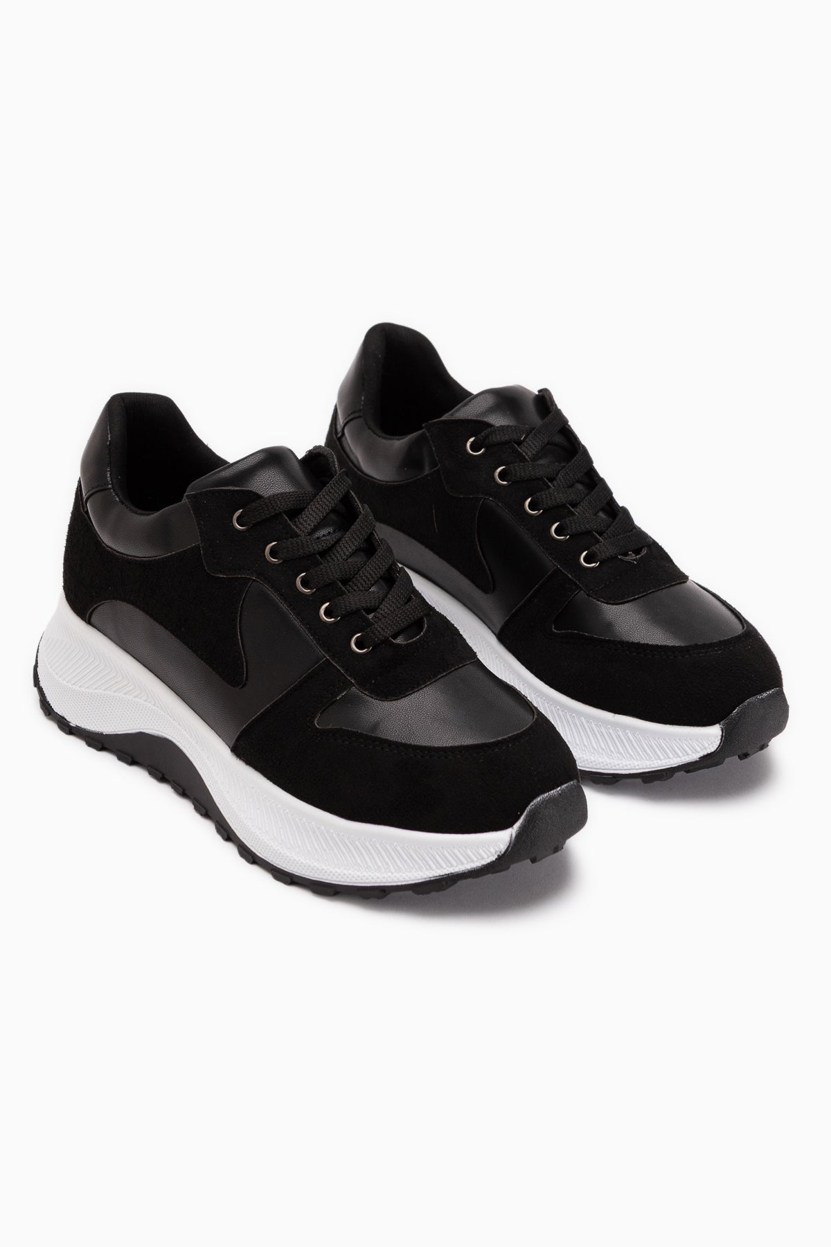Jolina Black Suede Detailed Women’s Sneakers