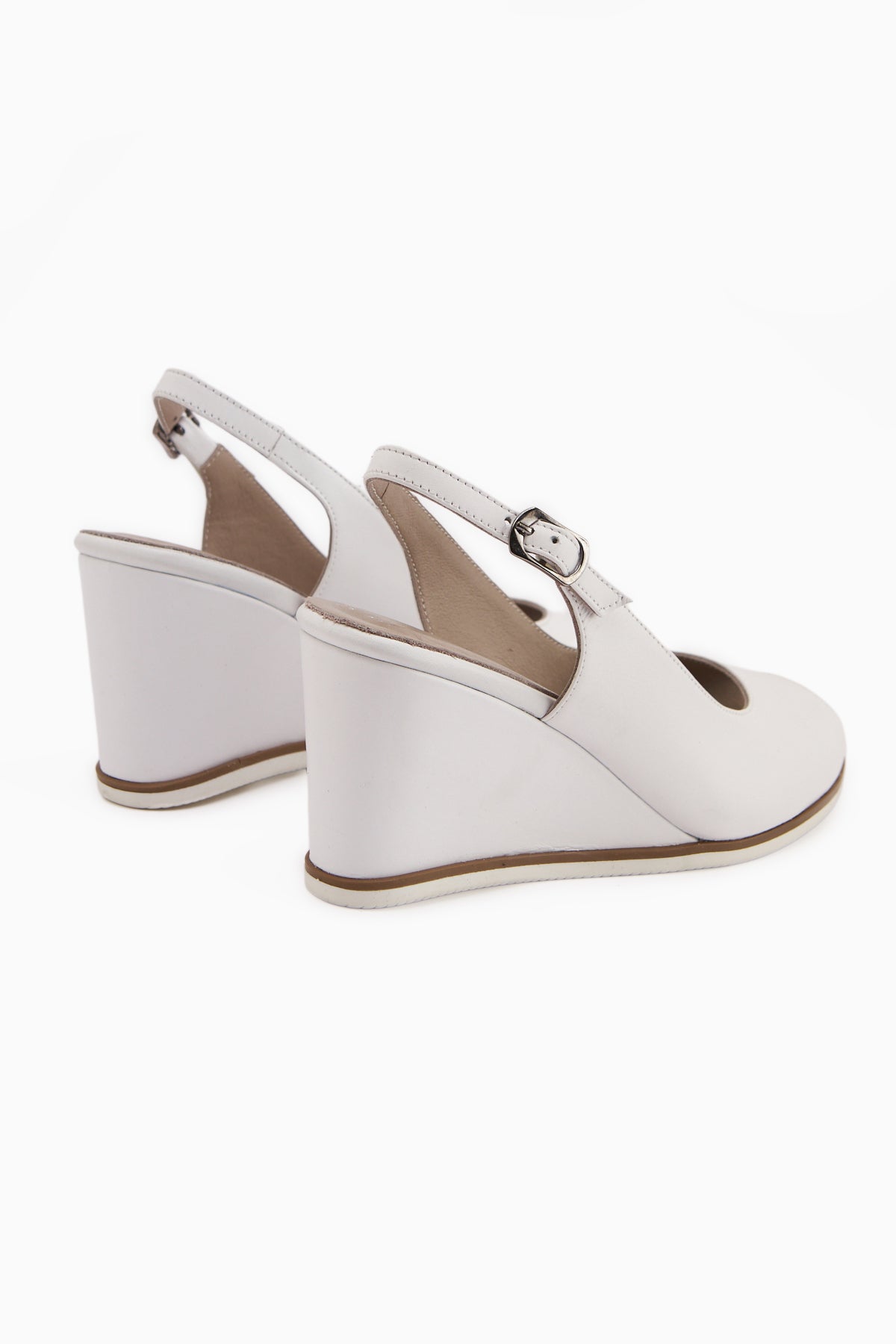 Marly Genuine Leather White Wedge Women’s Sandal