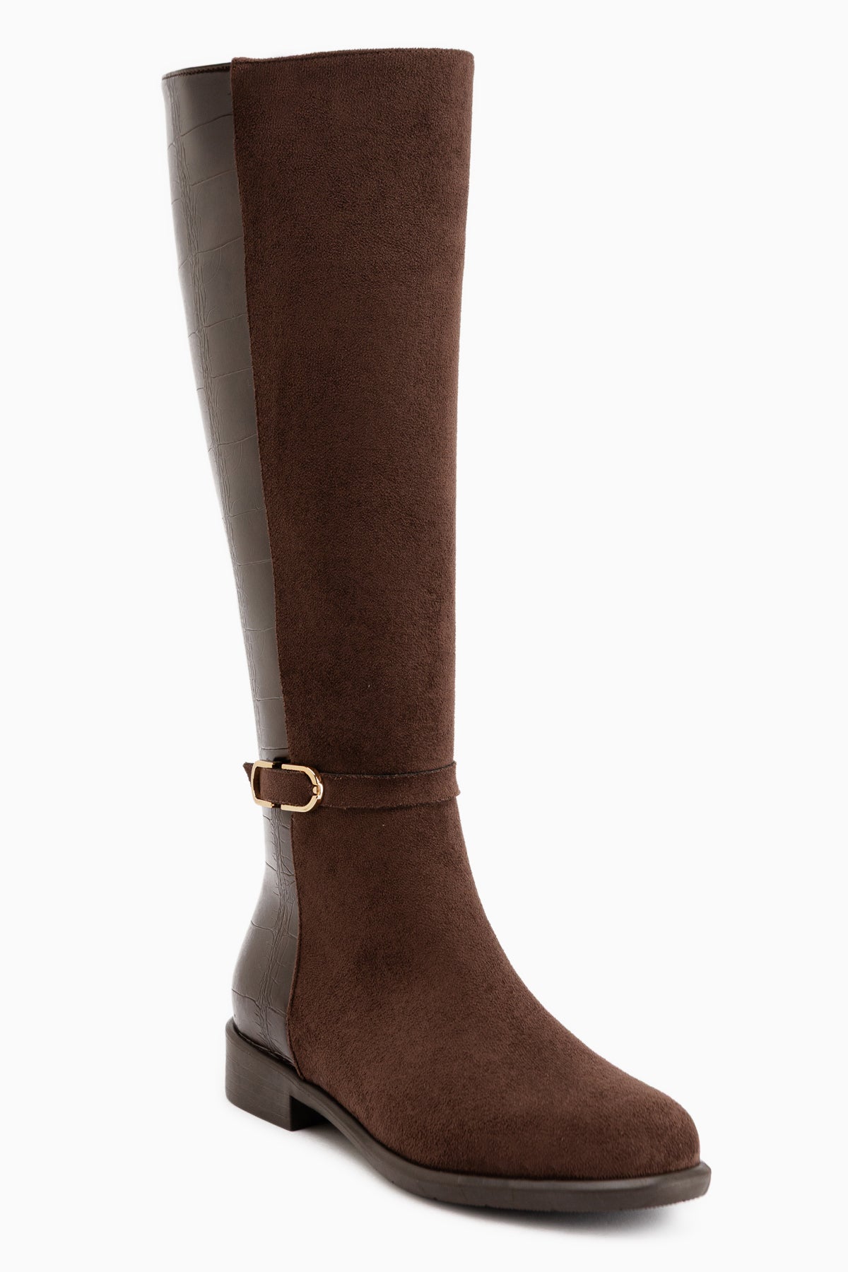 Essie Brown Suede Buckled Women’s Boots