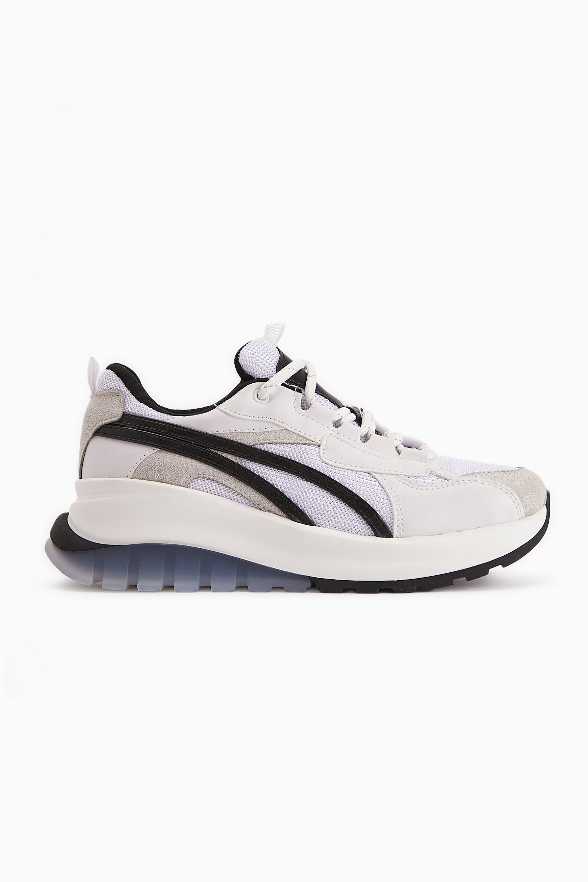 Jillian – White Black Heel-Detail Sneaker (Women)