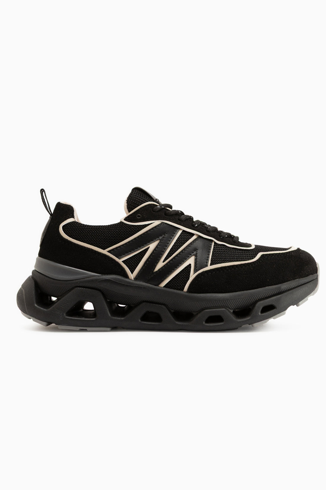 Kiana Black Mesh Detailed Thick Sole Women’s Sneakers