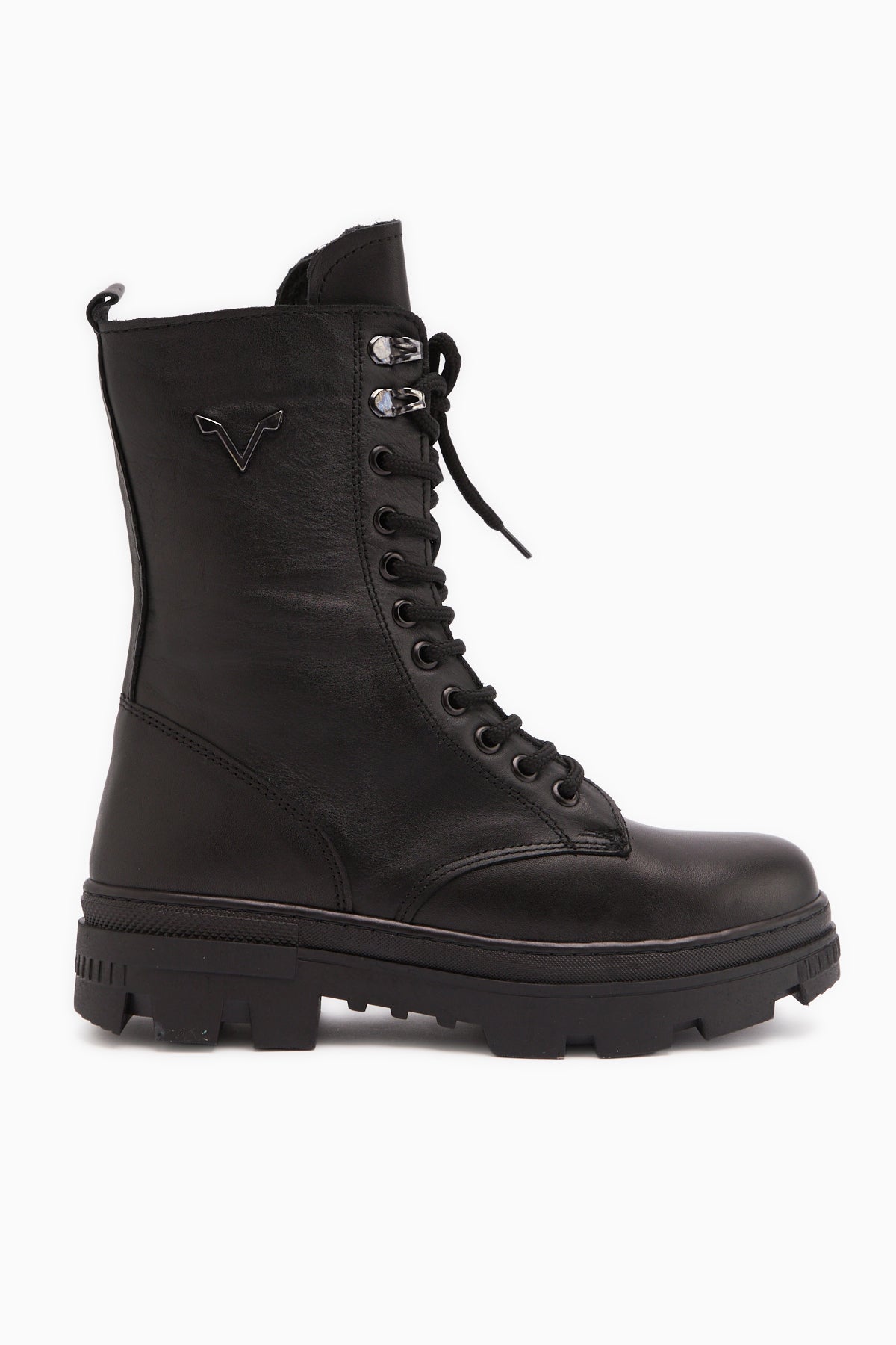 Sanela – Genuine Leather Cognac Combat Boot (Women)
