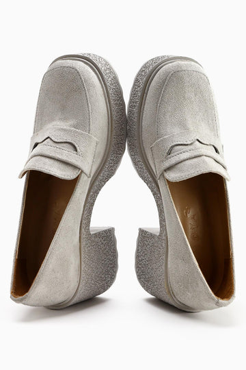 Boi Gray Suede Platform Everyday Women's Shoe