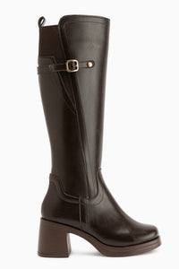 Mansi Brown Heeled Women’s Boots