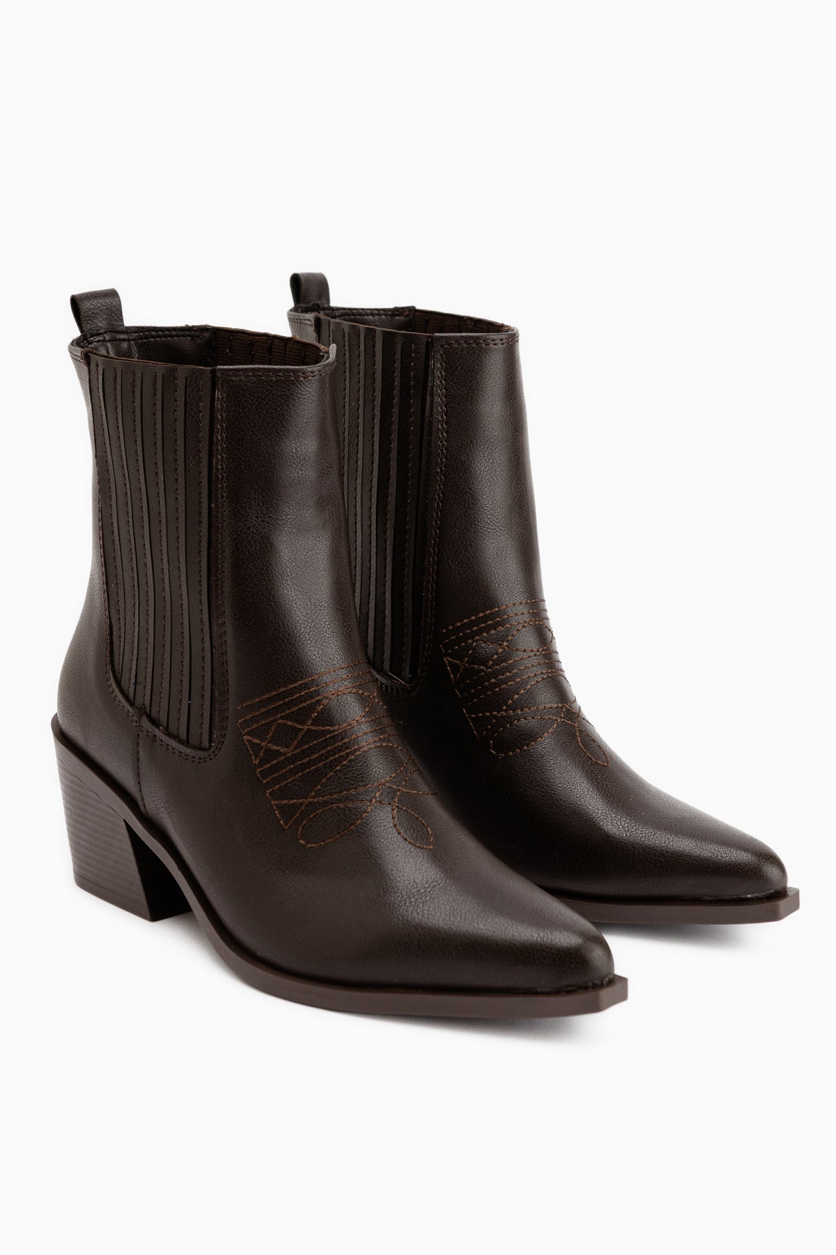 Elvia Brown Elastic Women’s Boots