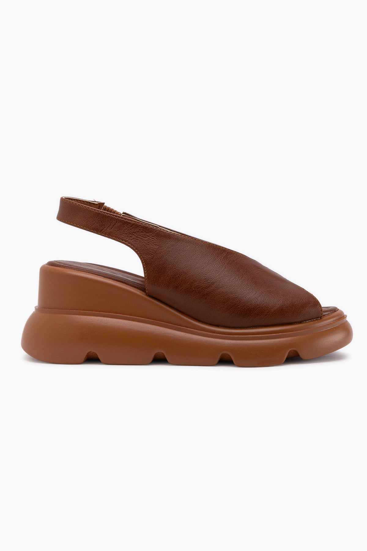 Tilda Tan Elastic Wedge Women’s Sandal