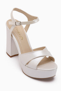 Aden Mother of Pearl Platform Heeled Women’s Shoes