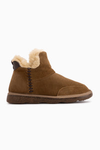 Lorrie Genuine Leather Mink Suede Fur Women’s Short Boots