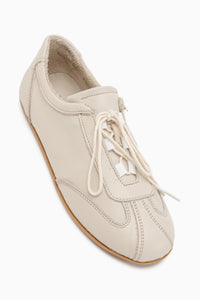 Genuine Leather Beige Lace-Up Casual Women’s Shoes
