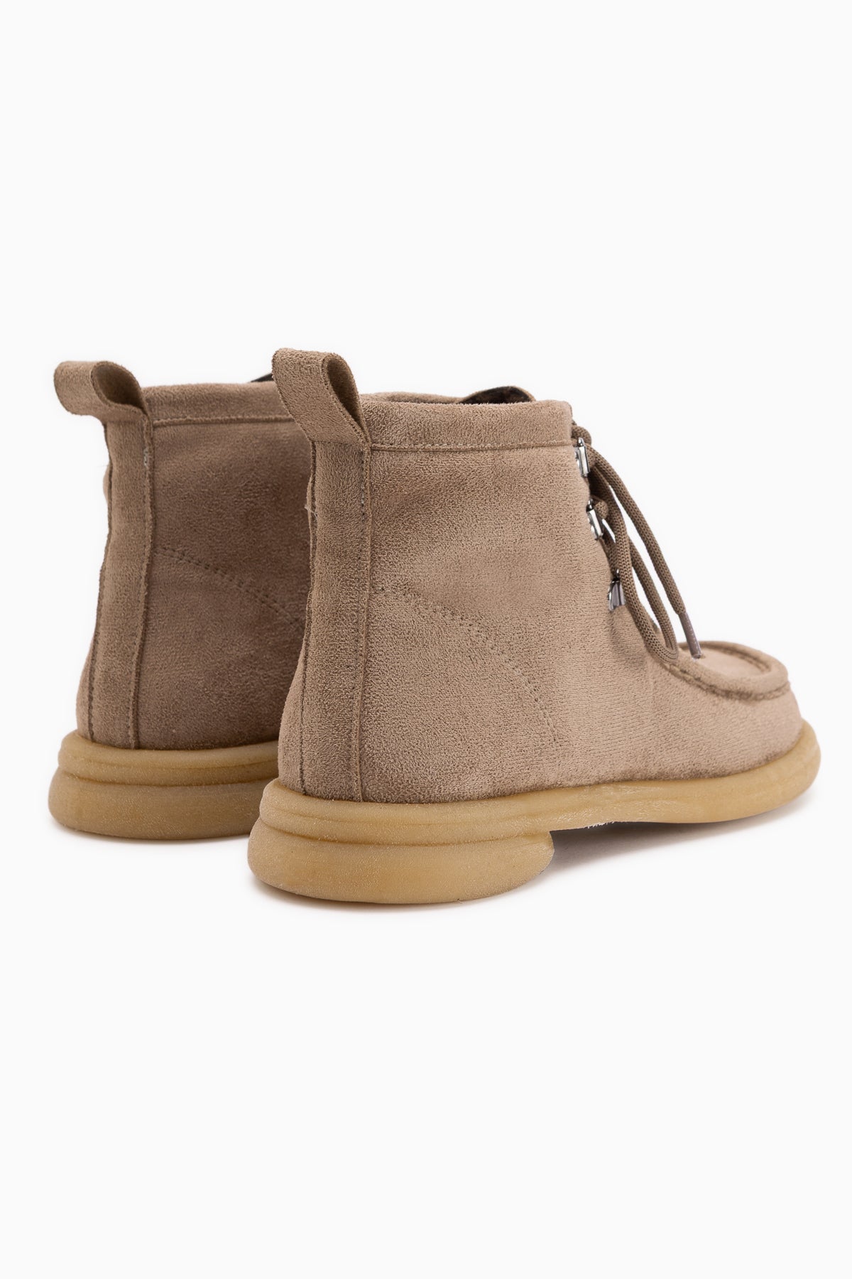 Edie Beige Suede Lace-Up Women’s Boots