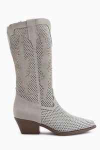 Neira Genuine Leather Beige Summer Western Women’s Boots