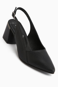 Donia Genuine Leather Black Heeled Women’s Sandal