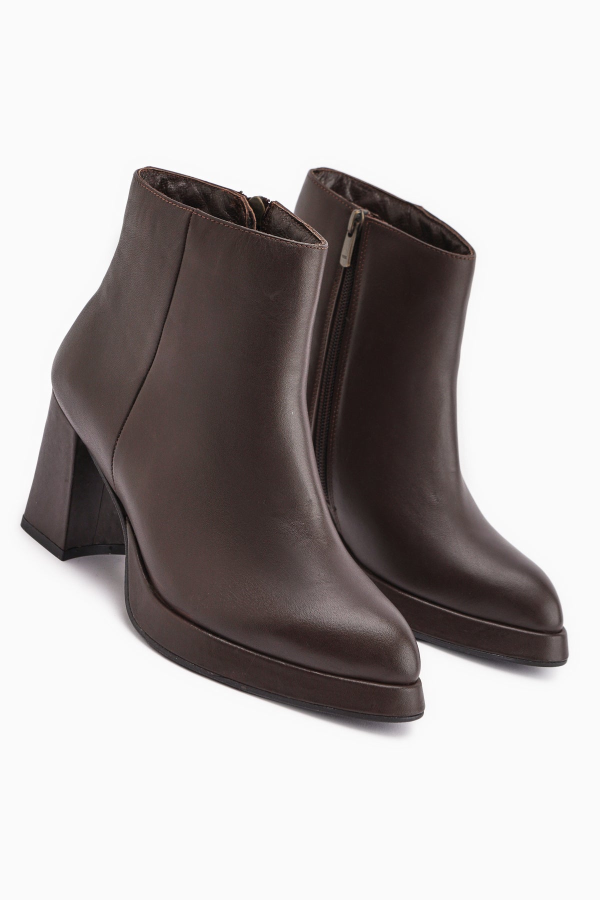 Gaby Genuine Leather – Brown Platform-Heeled Boot (Women)