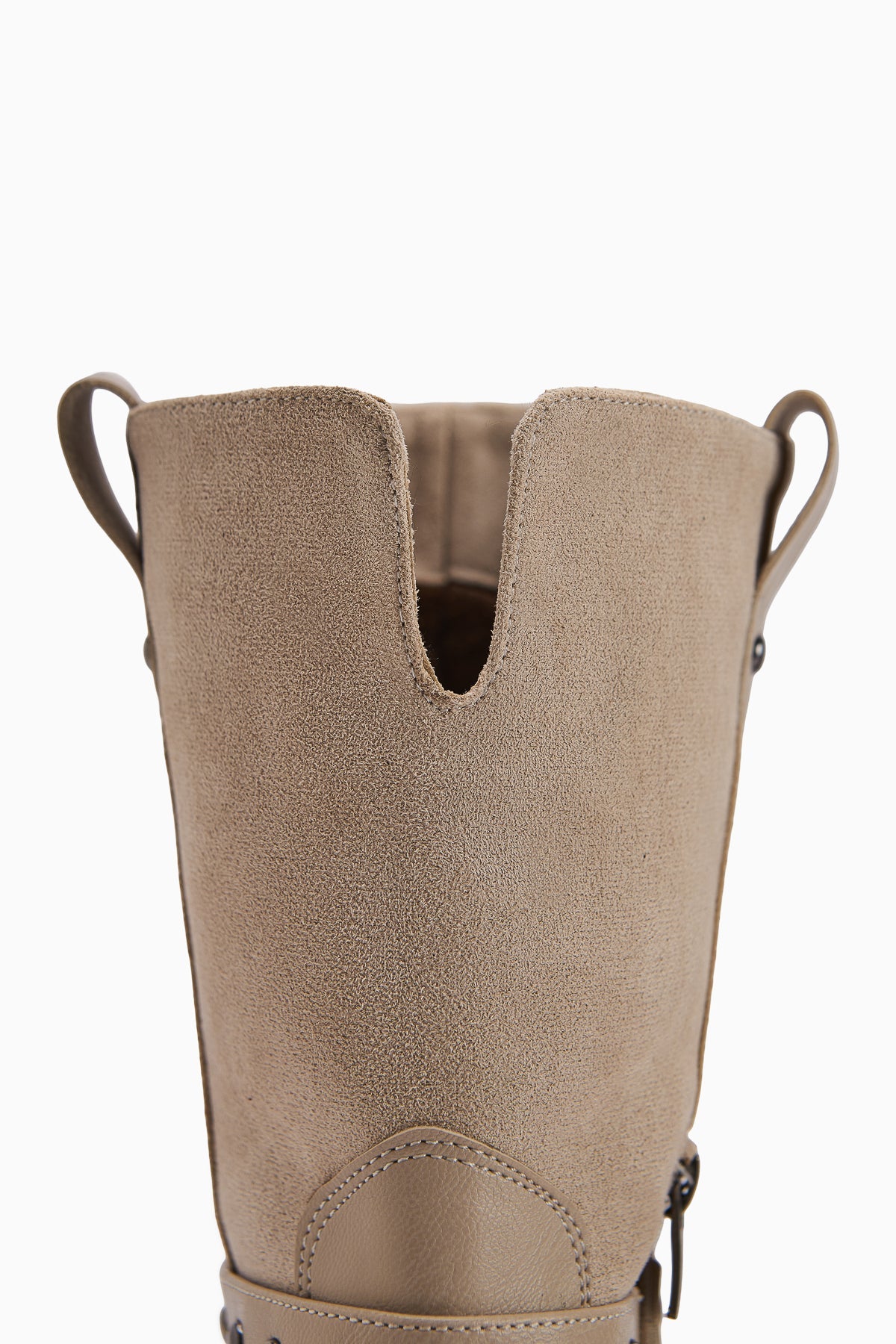 Catrin Beige Studded Heeled Women's Boot