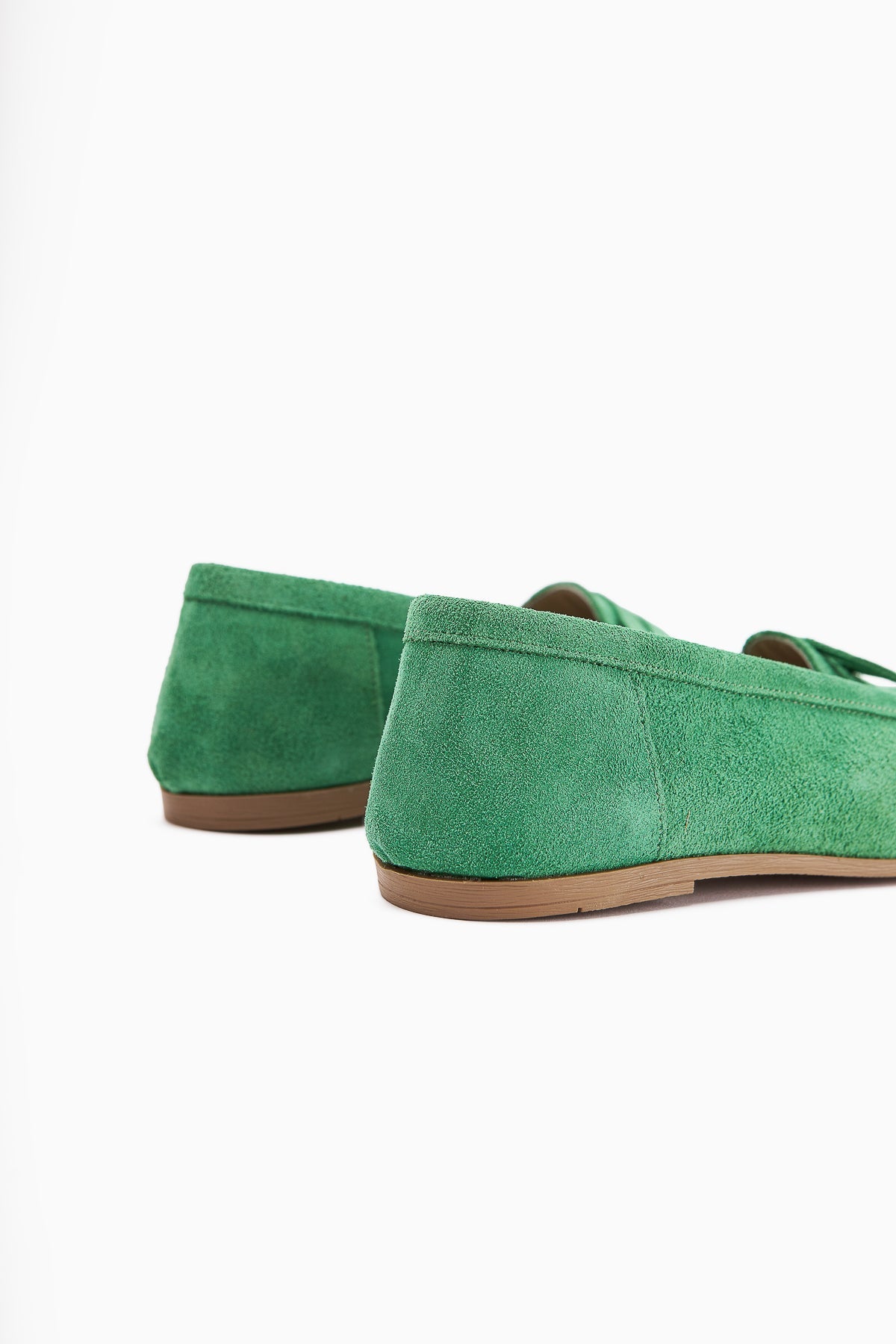 Solina Genuine Leather – Green Suede Loafer (Women)