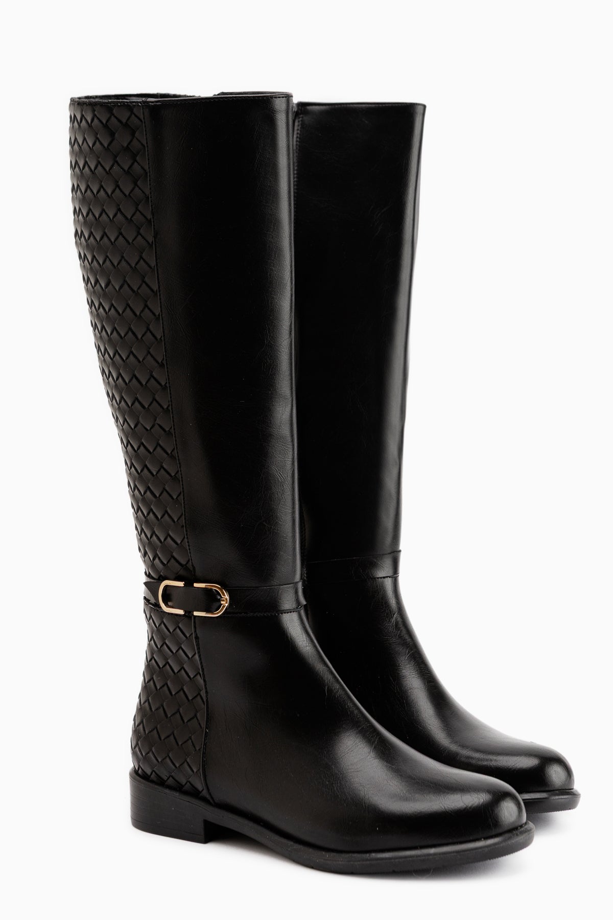 Essie Black Buckled Women’s Boots