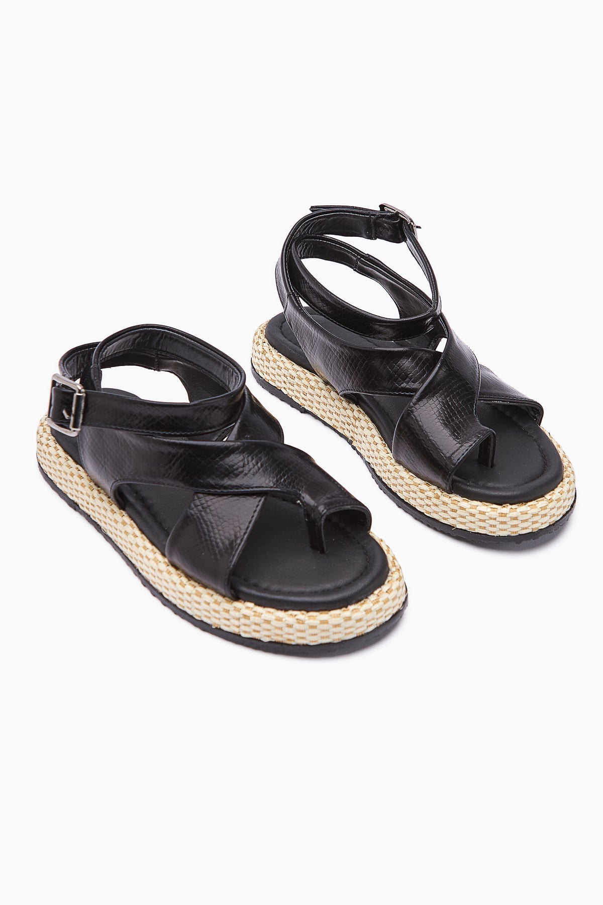 Kani Black Thong Women's Sandals