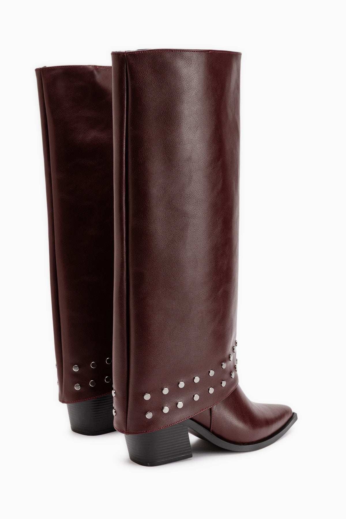 Liddy Burgundy Removable Cuff Women’s Boots