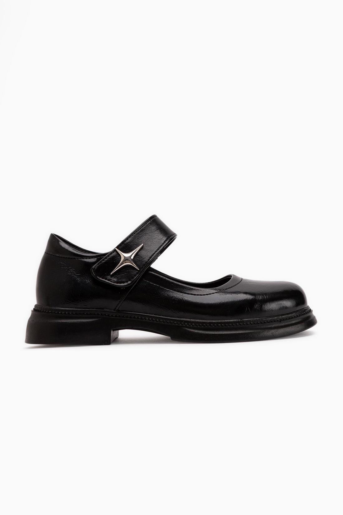 Rozalin Black Strap Thick Sole Women’s Mary Jane Ballet Flats