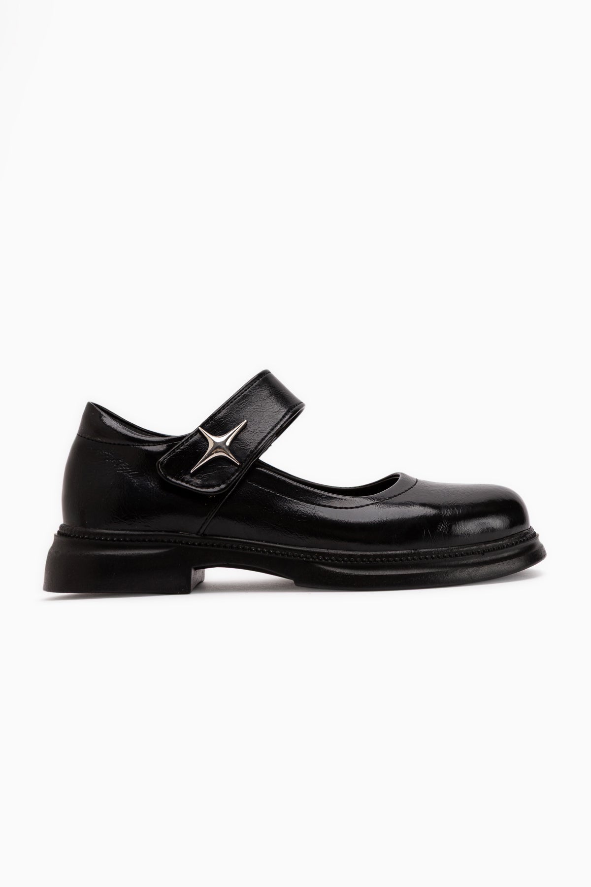 Rozalin Black Strap Thick Sole Women’s Mary Jane Ballet Flats