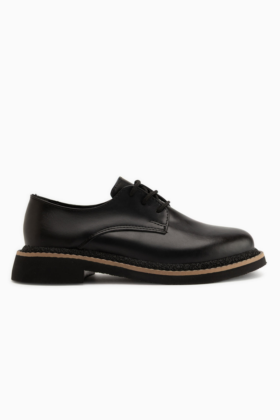 Minea Black Lace-Up Women’s Loafer Casual Shoes