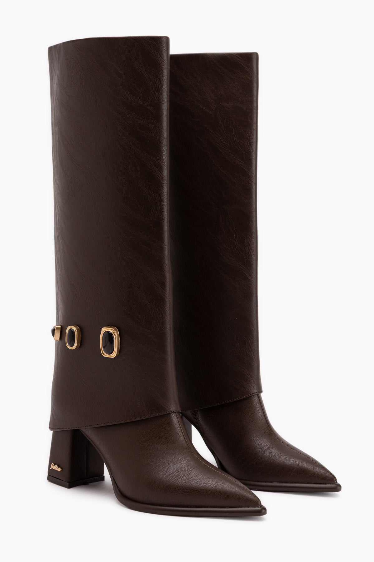 Loretta Brown Removable Cuff 2-in-1 Women’s Heeled Boots & Booties