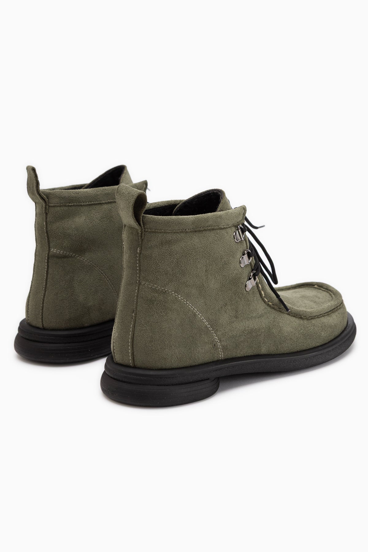 Edie Green Suede Lace-Up Women’s Boots