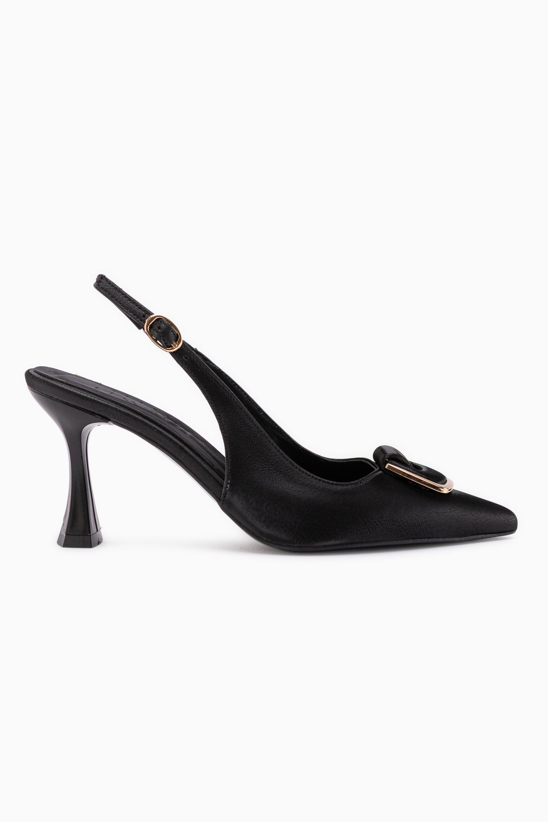 Sanny Black Buckled Women’s Heeled Shoes