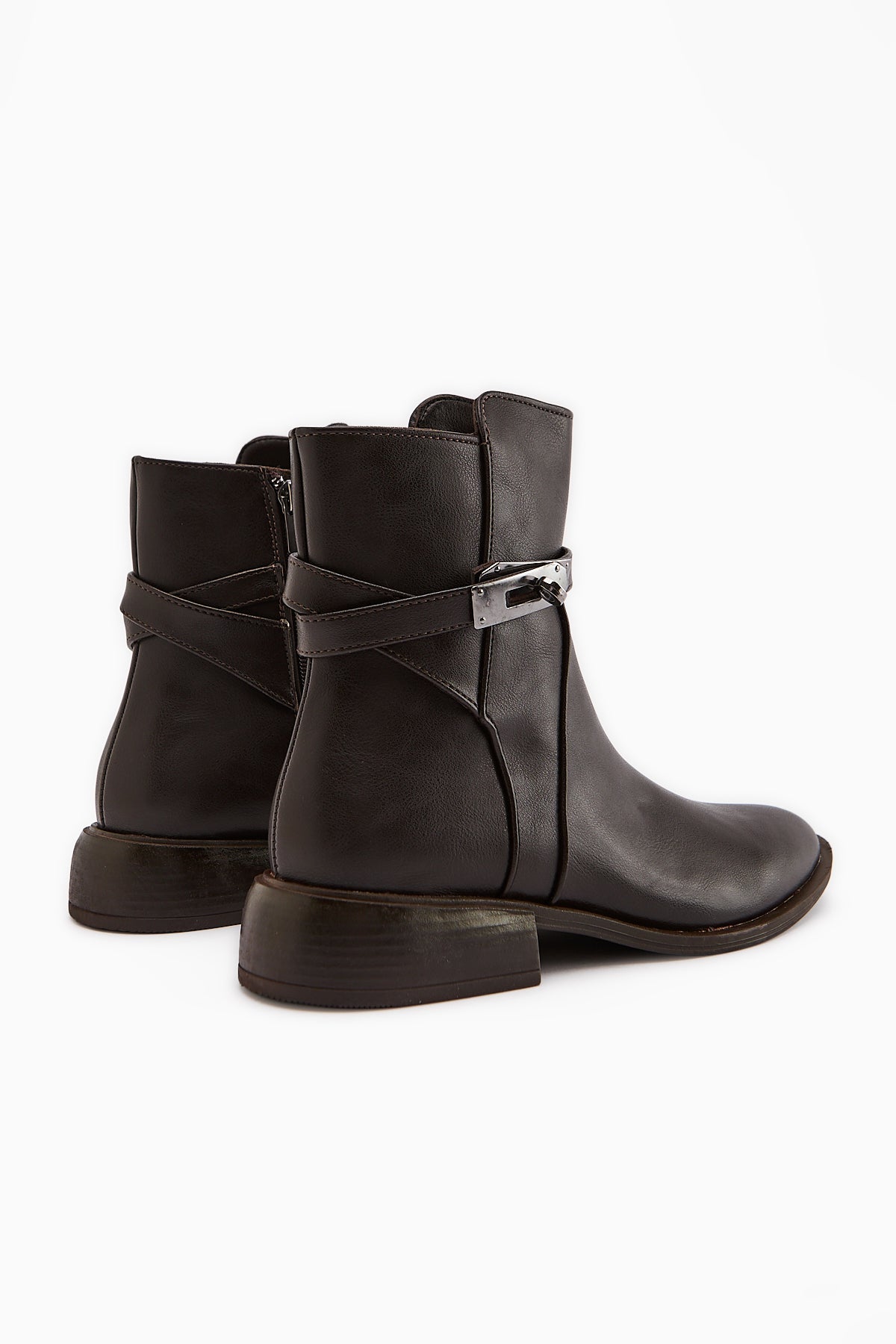 Tinna – Brown Buckle Boot (Women)