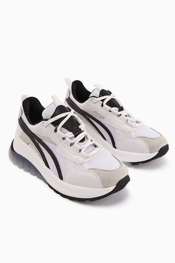 Jillian – White Black Heel-Detail Sneaker (Women)