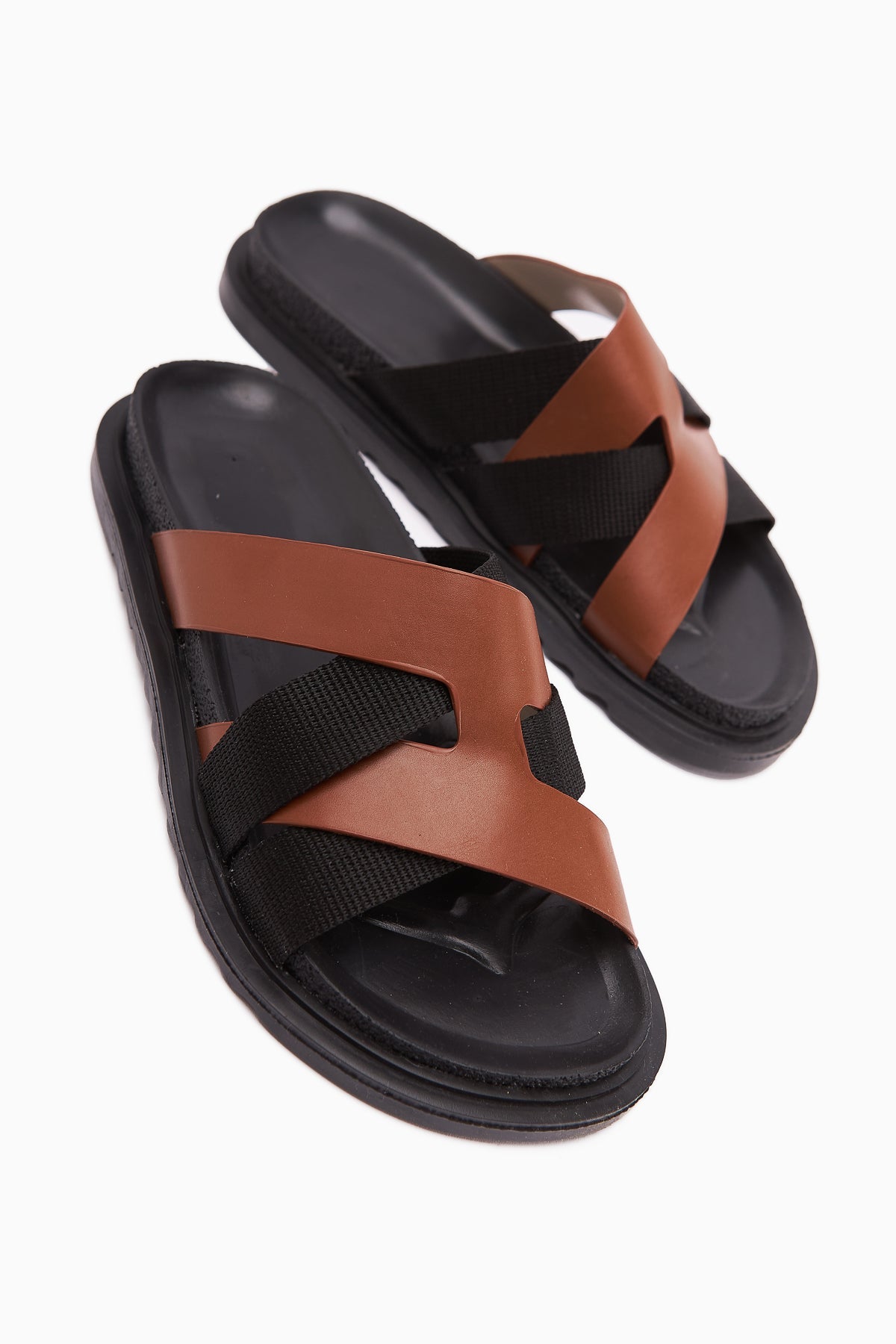 Rumi Taba Cross-Strap Women's Slippers